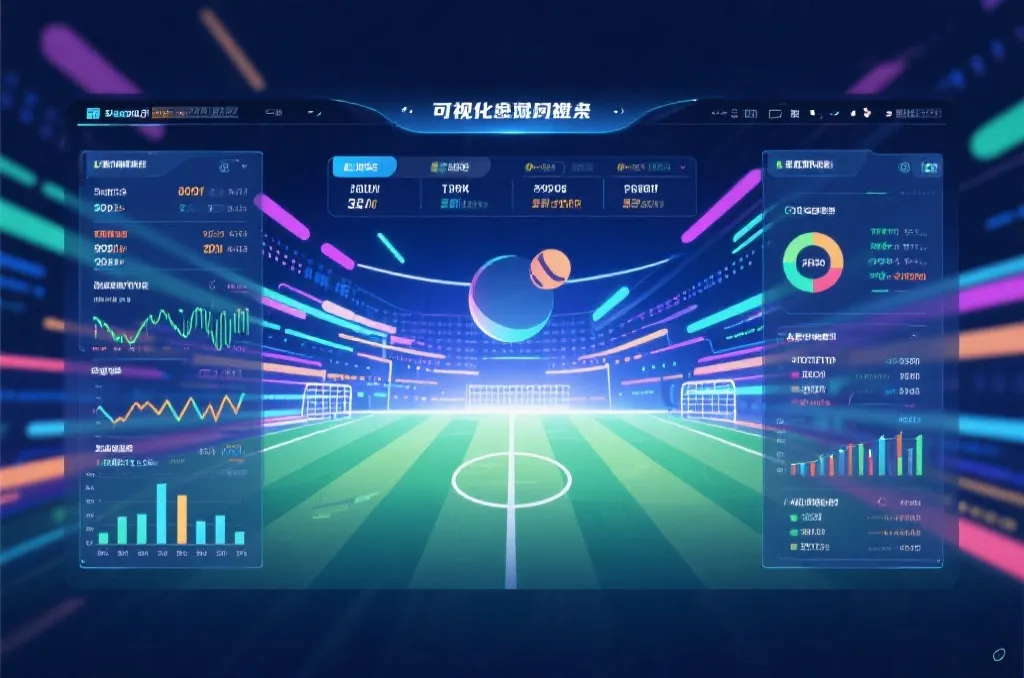 抽象的体育赛事盘口界面和数据流